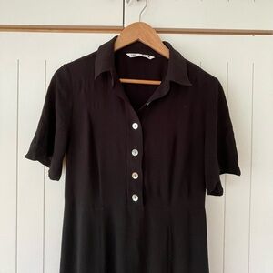 Long black dress from Zara